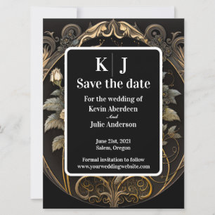 Verzaubernde Gold Save-The-Date-Karten Save The Date