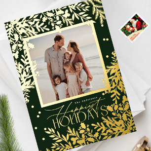 Verzaubernde klassische Eleganz Weihnachten Folien Feiertagskarte