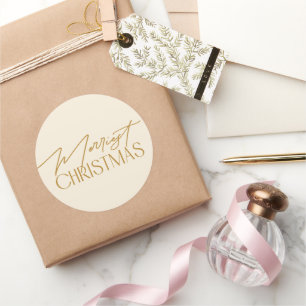 Verzaubernde klassische Eleganz Weihnachtsfeiertag Runder Aufkleber