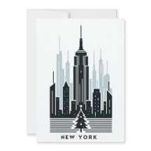 Verzaubernde New York City Weihnachts-Postkarte