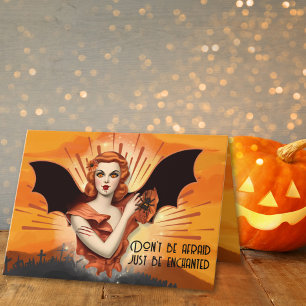 Verzaubernde Verhexung Retro Halloween Feiertagskarte