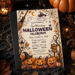 Verzauberndes Halloween-Einladung Einladung