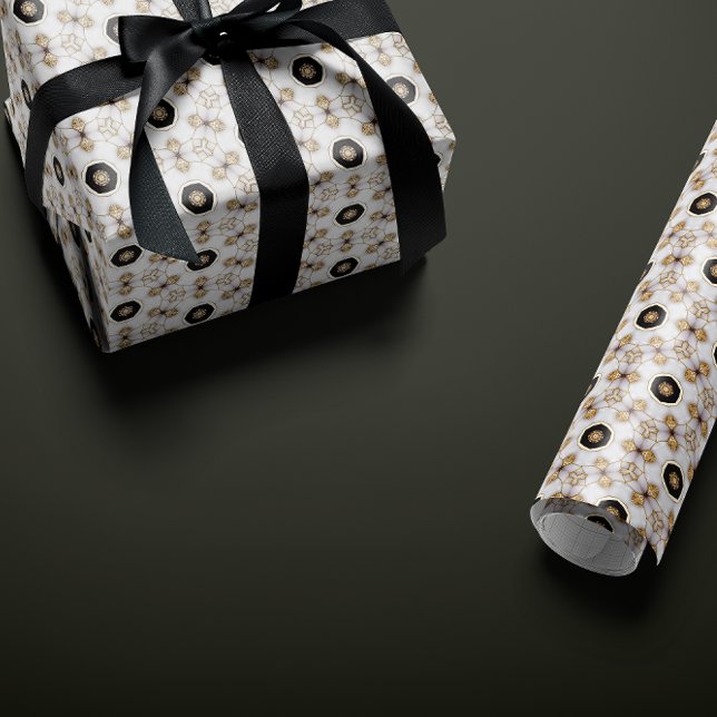 Verzaubert Elfenbeinküste und Gold Elegante Renais Geschenkpapier (Royal Radiance: Lustrous Geometric Splendor Gift Wrap and Crafting Paper)