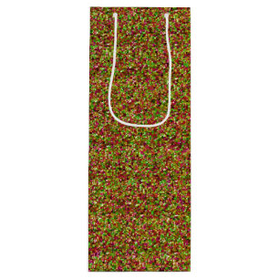 Verzaubert Glitzern-Pink-Green-WEIN-GIFT-BAG Geschenktüte Für Weinflaschen