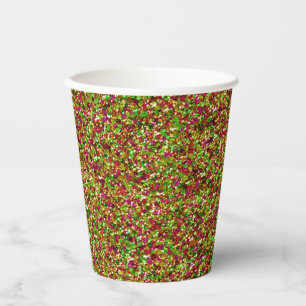 Verzaubert Glitzern, Pink-grün-PAPIERKUPPEN Pappbecher