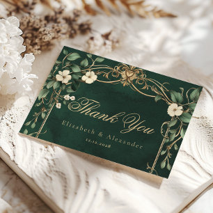 Verzauberte Art Nouveau Vintage Hochzeit Danke Karte
