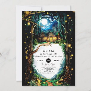 Verzauberte Bäume, Woodland zum Geburtstag Einladung