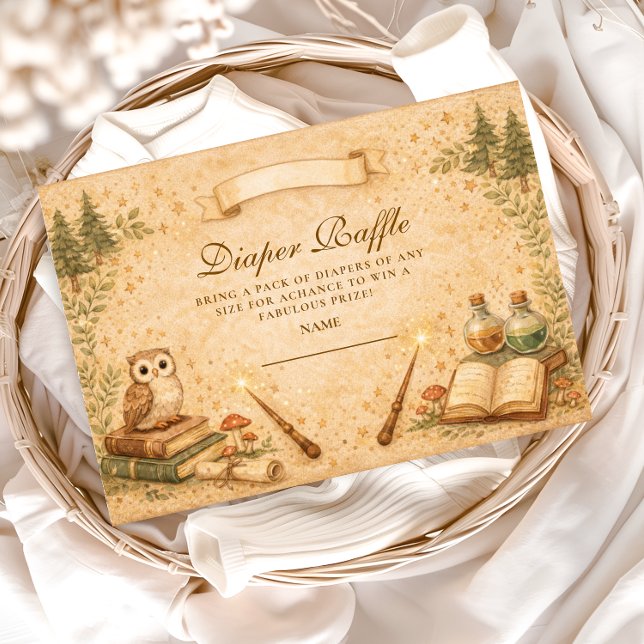 Verzauberte Bilderbuch-Zauberer-Windel-Verlosung Begleitkarte (Von Creator hochgeladen)