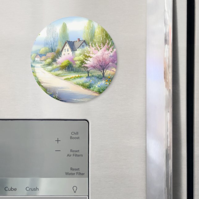Verzauberte Blütenlandstraße Magnet (In Situ (Kühlschrank))