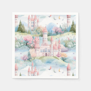 Verzauberte Burg-Landschaft Serviette