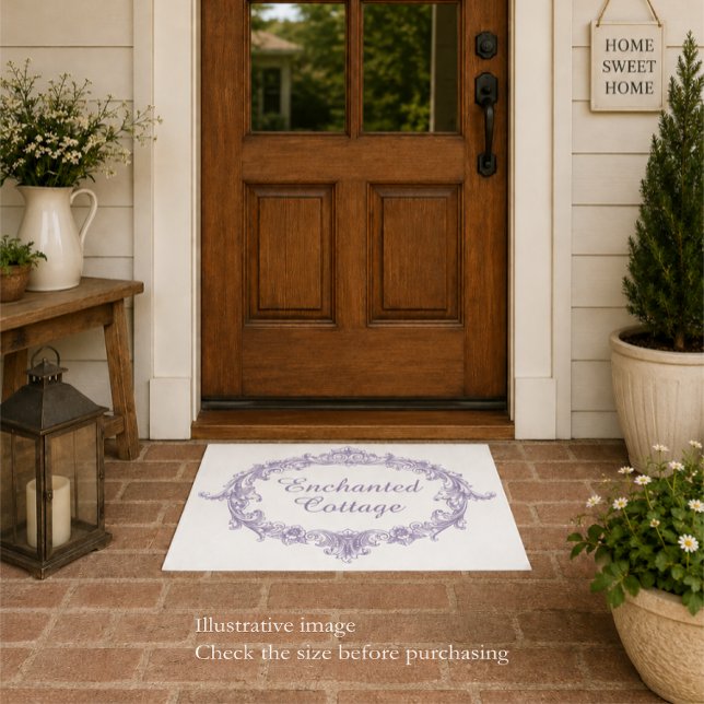 Verzauberte Cottage-Türmatte - Lavendel Fußmatte (Enchanted Cottage Doormat Lavender)