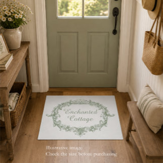 Verzauberte Cottage-Türmatte - Salbeigrün Fußmatte