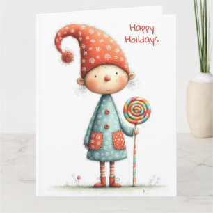 Verzauberte Elfe   Weihnachtszauber am Nordpol Karte