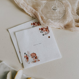 Verzauberte Ernte Blumen & Geister Halloween Serviette