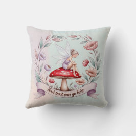 Verzauberte Fairycore Fairy auf einem Toadstocker Kissen
