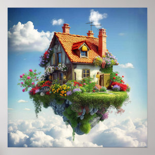 Verzauberte Fantasie Farbige Magische Whimsische L Poster