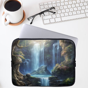 Verzauberte Fantasie-Wasserfall-Traumlandschaft Laptopschutzhülle