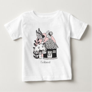 Verzauberte Fee und Feenhaus Baby T-shirt