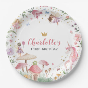 Verzauberte Feen-Gartenparty-Teller aus Papier Pappteller