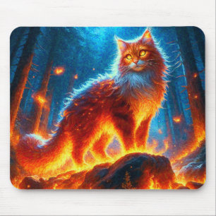 Verzauberte Feuerfeline Mousepad