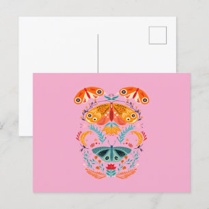 Verzauberte Flügel Magische Moth Butterfly Postkarte