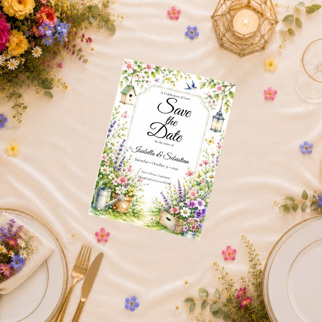 Verzauberte Gartenhochzeit Save The Date (Von Creator hochgeladen)