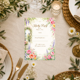 Verzauberte Gartentor-Romanze Hochzeit RSVP Karte