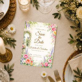 Verzauberte Gartentor-Romanze Hochzeit Save The Date