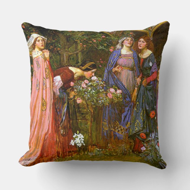 Verzauberte Gartenwaterhouse-schöne Kunst Kissen (Vorderseite)