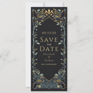 Verzauberte Gothic Raven Wedding Save the Date Einladung