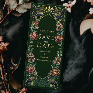 Verzauberte Gothic Raven Wedding Save the Date Einladung
