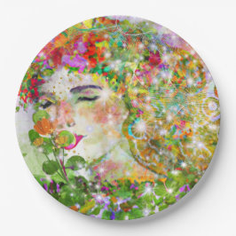 Verzauberte Göttin Pappteller