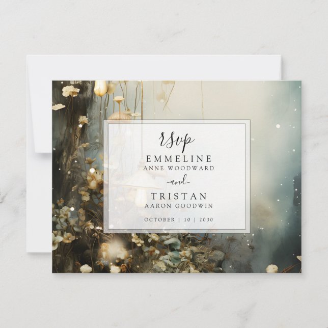 Verzauberte Hängende Laternen Hochzeit RSVP Karte (Vorderseite)