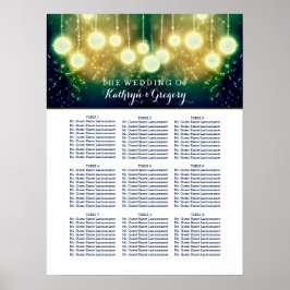 verzauberte Hochzeitssitzkarte mit Lanterns Poster