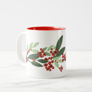 Verzauberte Immergrüne Eleganz Weihnachten Zweifarbige Tasse