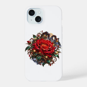 Verzauberte Karmesinrose – Gothic Fantasy iPhone 1 15 Hülle