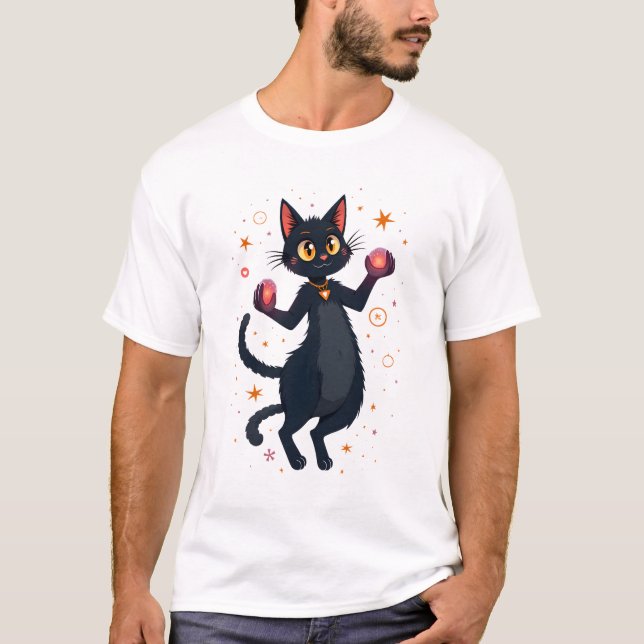 Verzauberte Katze T-Shirt (Vorderseite)