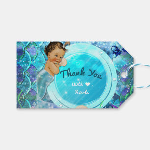 Verzauberte Meerjungfrau Baby Shower Party für Mäd Geschenkanhänger