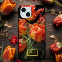 Verzauberte melancholische dunkle florale Tulpen