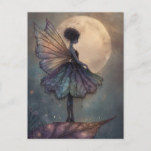 Verzauberte Mondlicht-Fee-Wasserfarben-Fantasy