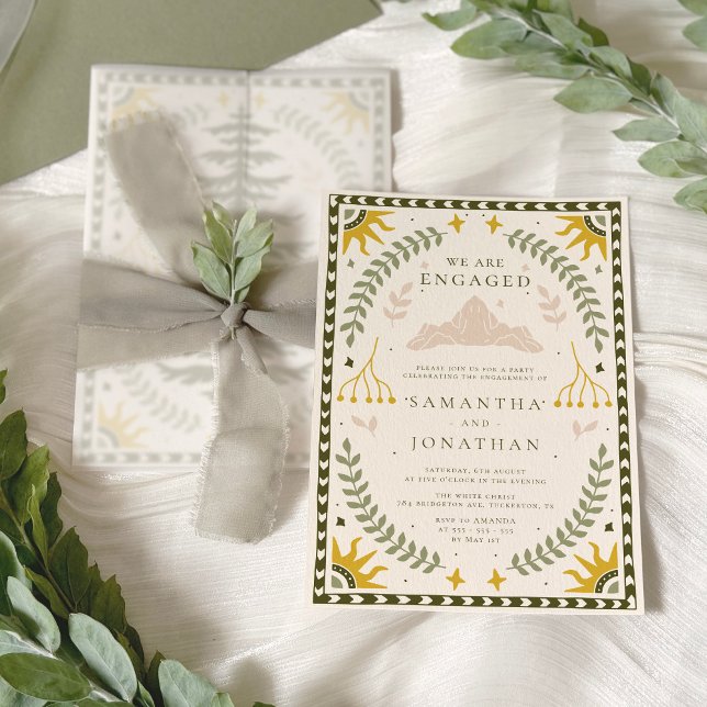 Verzauberte Partei für das Engagement im Wald Einladung (Von Creator hochgeladen)