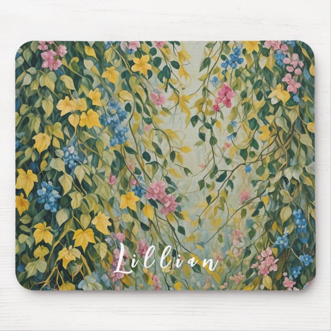Verzauberte Passage: Pastelheimlich Garten Mousepad (Vorne)