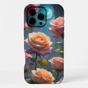 Verzauberte Pfirsich-Rosa Rosen iPhone 16 Pro Max Hülle
