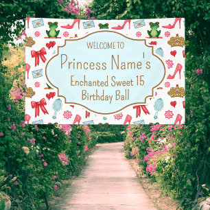 Verzauberte Prinzessin Geburtstag Banner