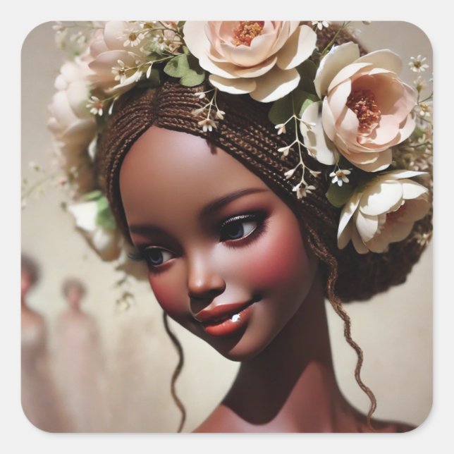 "Verzauberte Puppen: Wächter der Träume und Wertvo Quadratischer Aufkleber (Vorderseite)