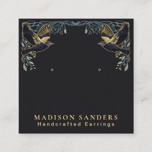 Verzauberte Raben Hexen-Stud-Ohrhänger-Display  Quadratische Visitenkarte