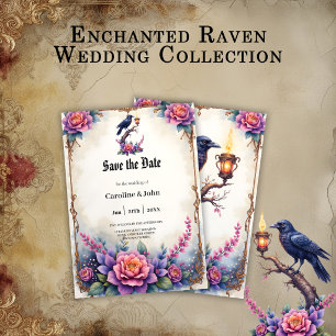 Verzauberte Raben-Hochzeit-Kollektion Save The Date