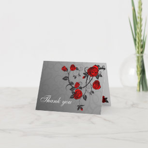 Verzauberte Rose Dankeschön Note Card Dankeskarte