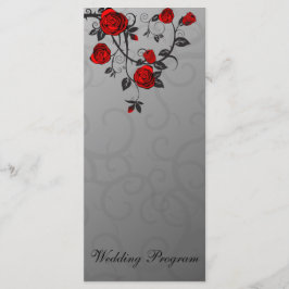 Verzauberte Rose Hochzeitskarte Programm