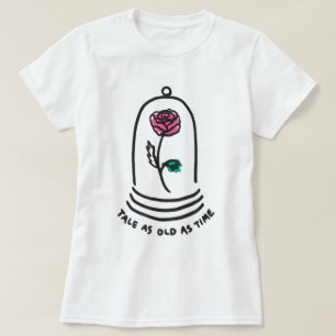 Verzauberte Rose Märchen Zitat Romantische Kunst T-Shirt